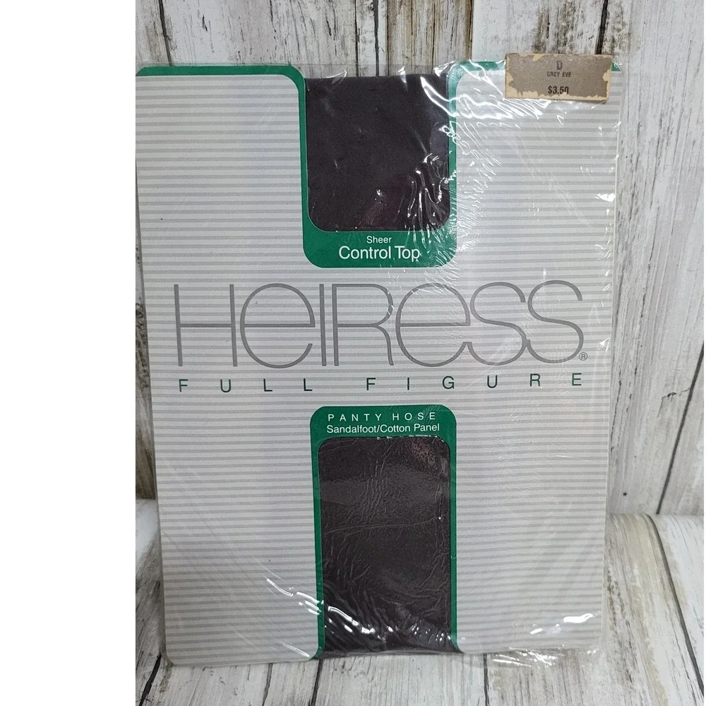 Heiress Full Figure Sheer Control Extra width Panty Hose MIDNIGHT‎ NAVY  Size D